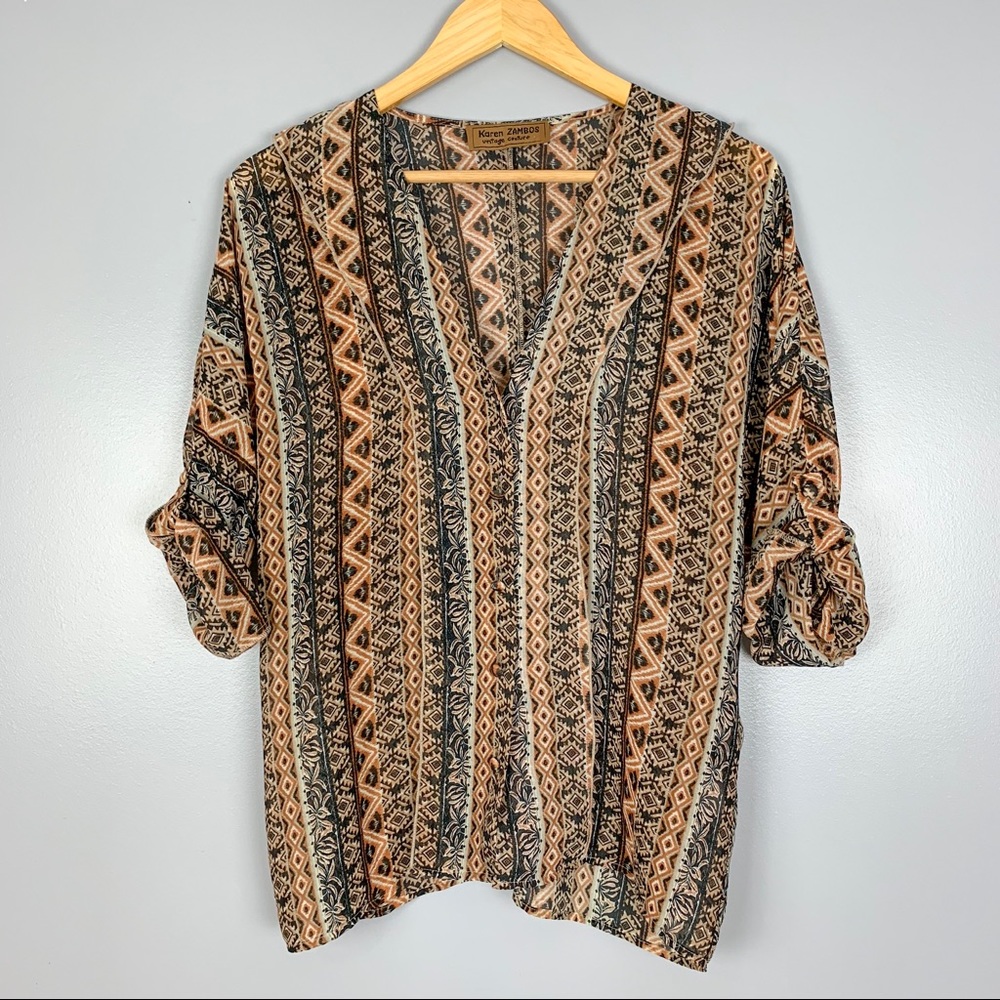 Karen Zambos Vintage Couture | Pattern Blouse | S